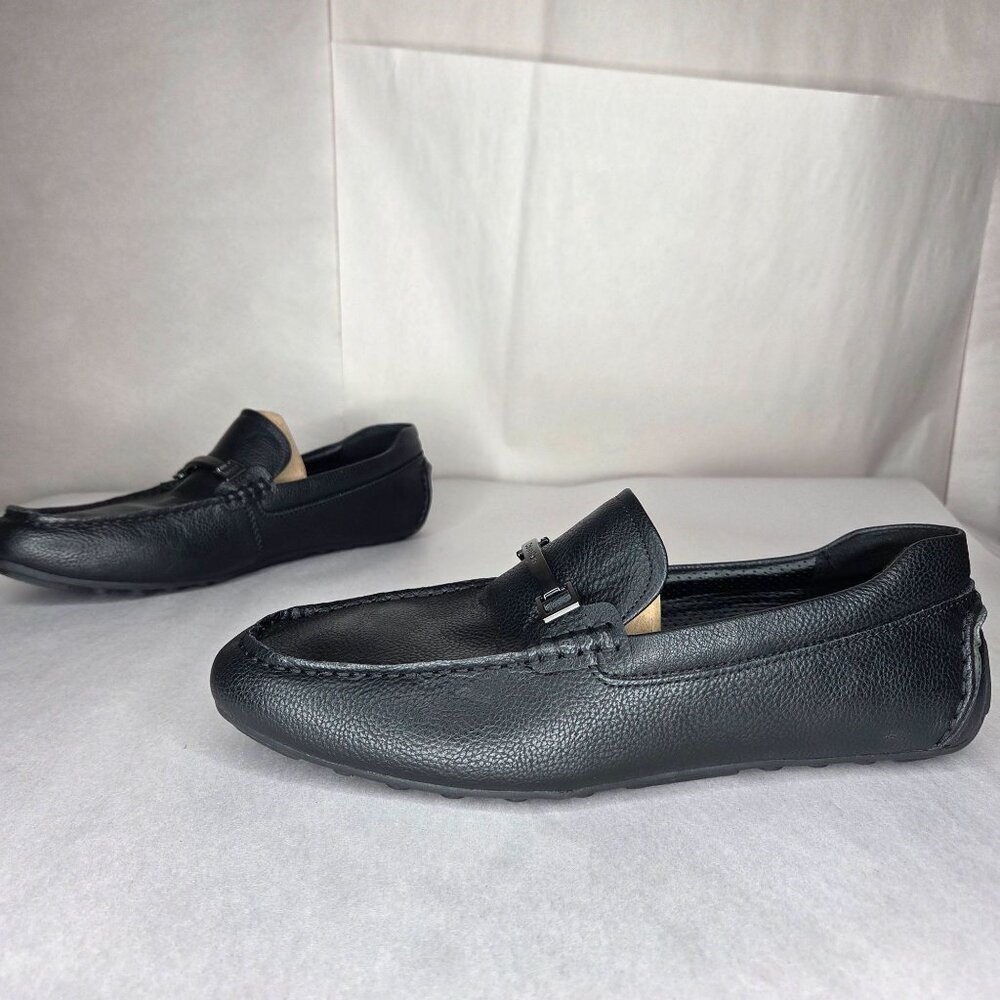 Calvin Klein Men's Otilis Casual Slip-On Black Logo Loafers